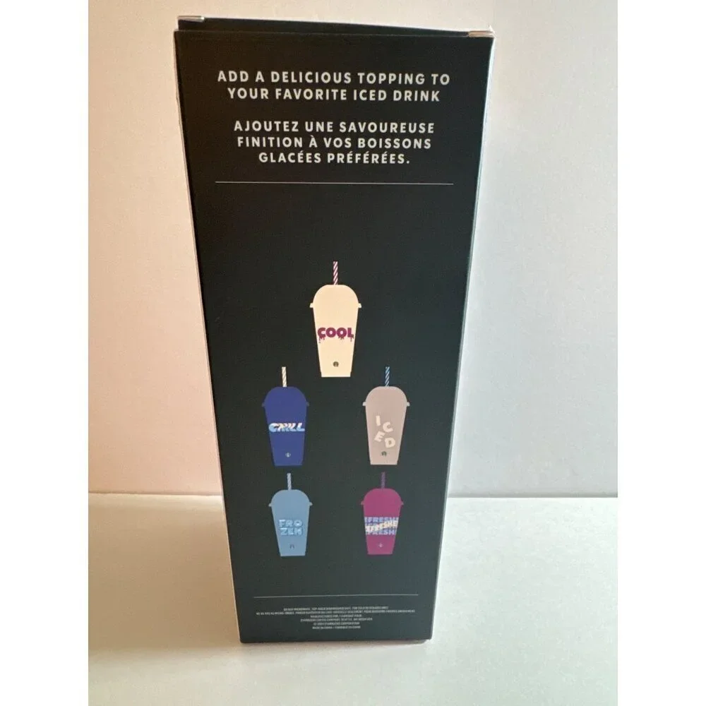 Starbucks Reusable Cold Cups With Dome Lids & Straws Set Of 5 NIB*